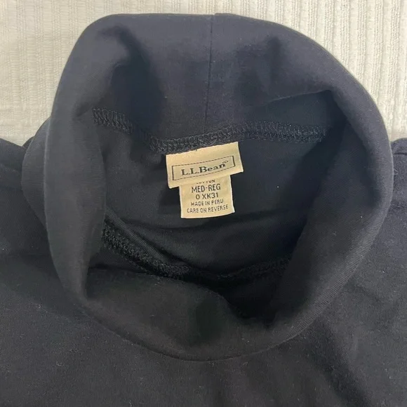 Black Cotton Turtleneck by L.L. Bean - Picture 2 of 6
